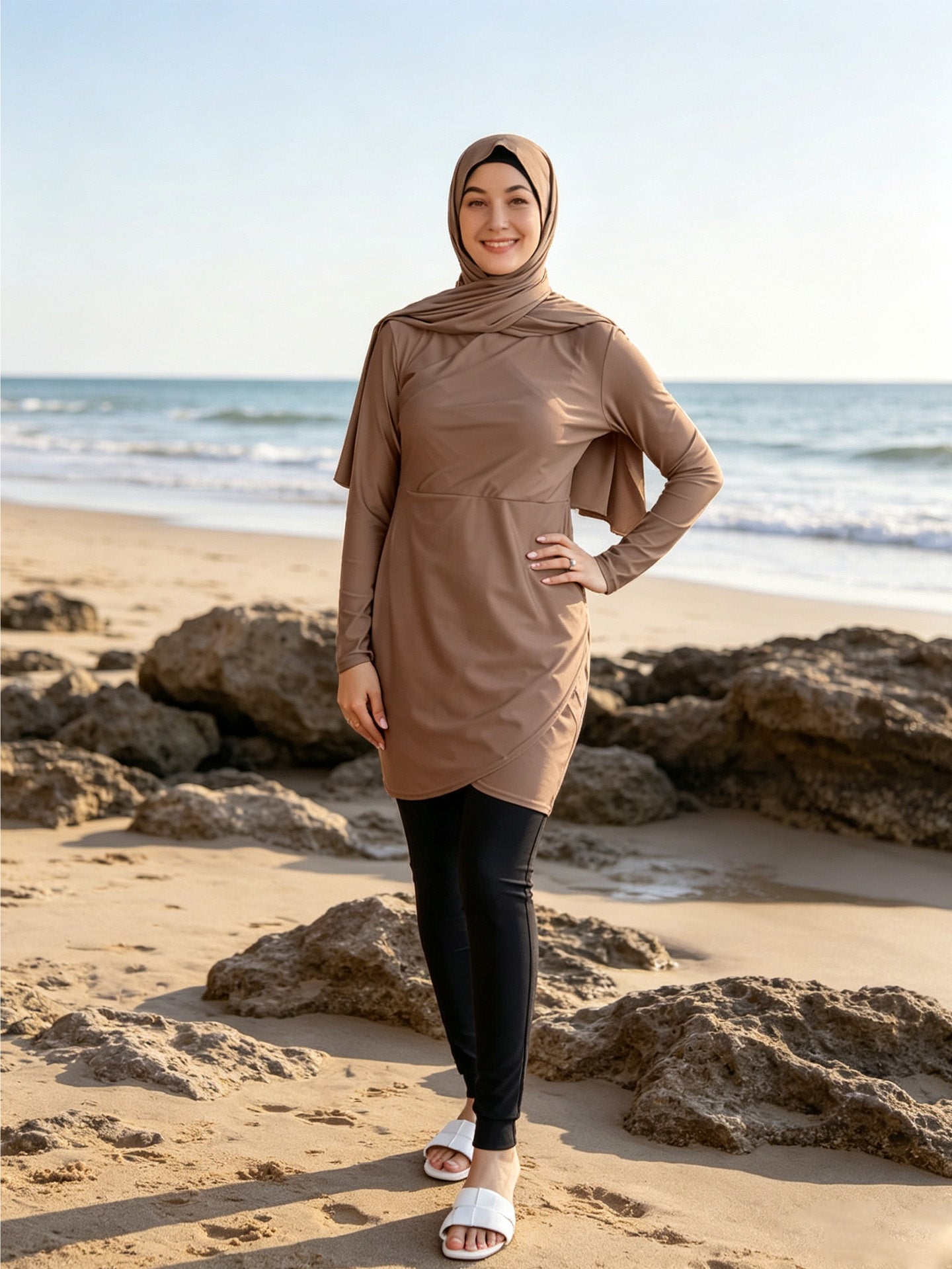 Zaynab Collection Burkini Women Beachwear Manufacturer Custom Swimwear Modest Burkini ZCB006