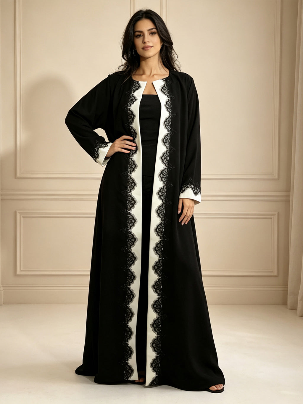 Zaynab CollectionWomen Muslim Dubai Ramadan Elegant AbayaZCA014
