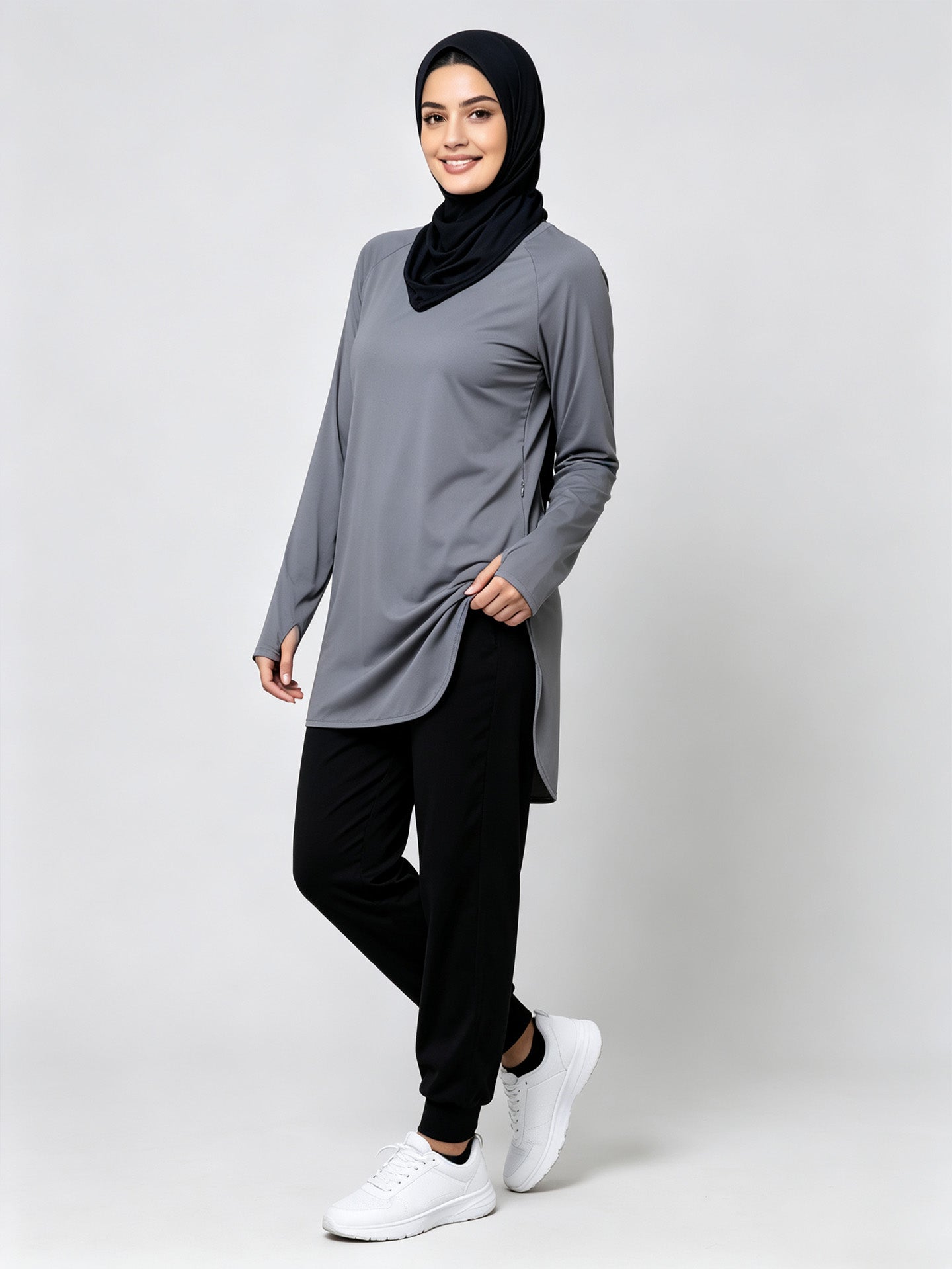 Zaynab Collection Modest Hooded Long Sleeve Gym Tracksuit Sportswear ZCS019
