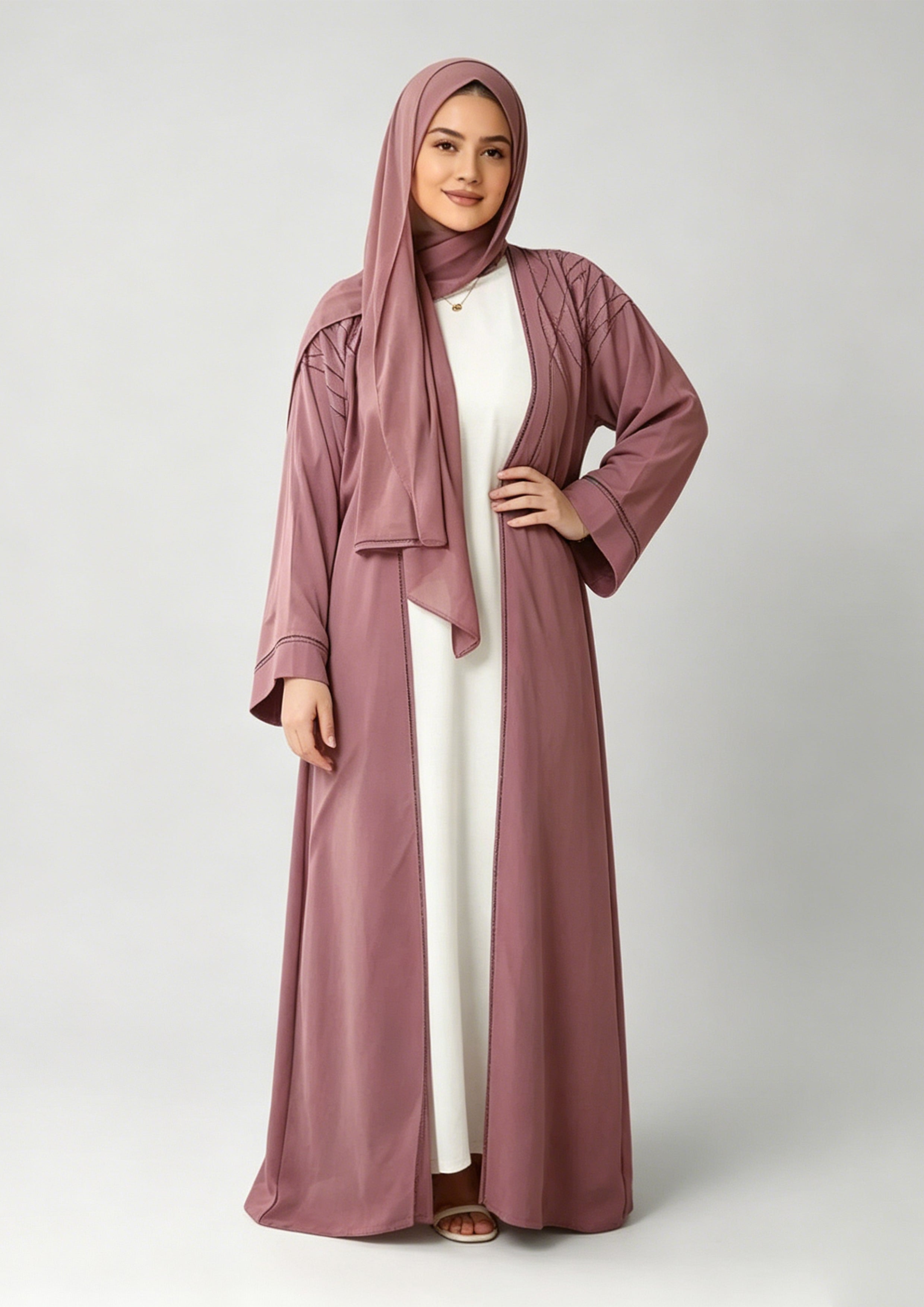Zaynab Muslim Dress Islamic Clothing Lady Elegant Long Sleeve Abaya ZCA009