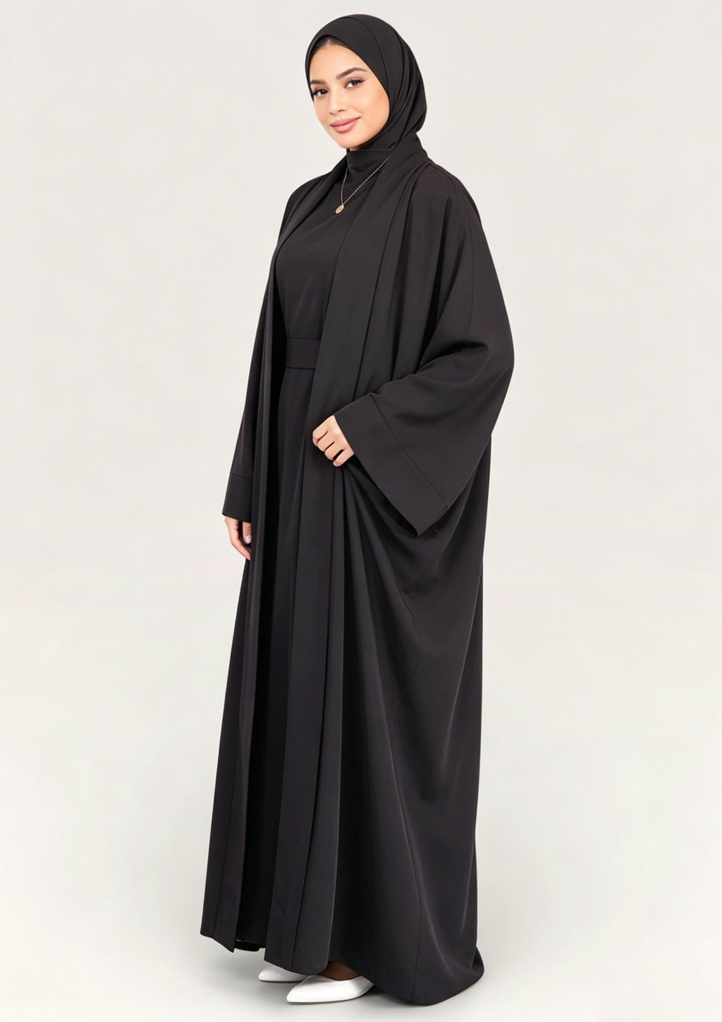 Zaynab Muslim Black Kimono Clothes Women Abaya ZCA007