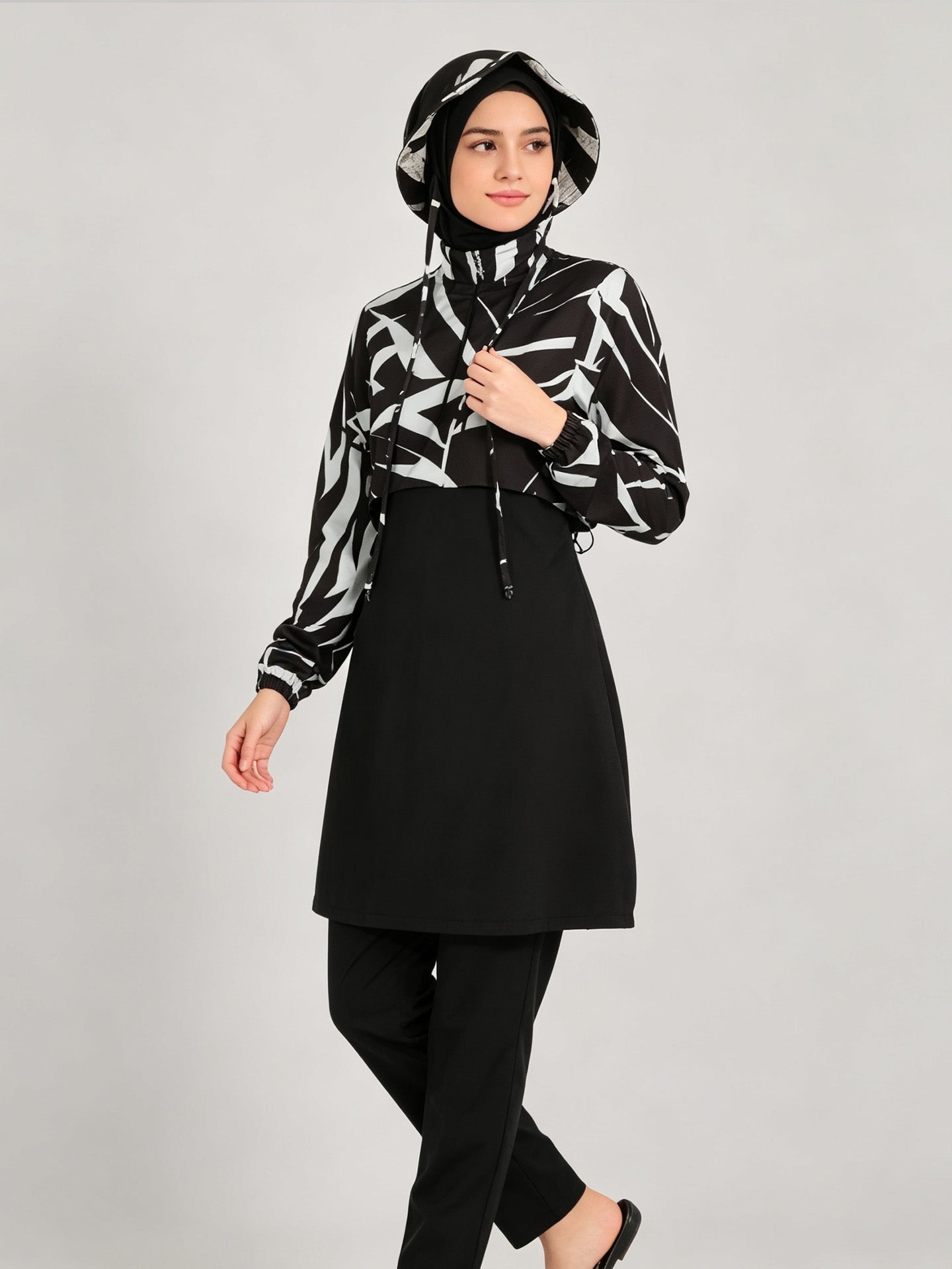 Zaynab Collection New Arrival Custom Printed Wholesale Modest Full Coverage Burkini ZCB030