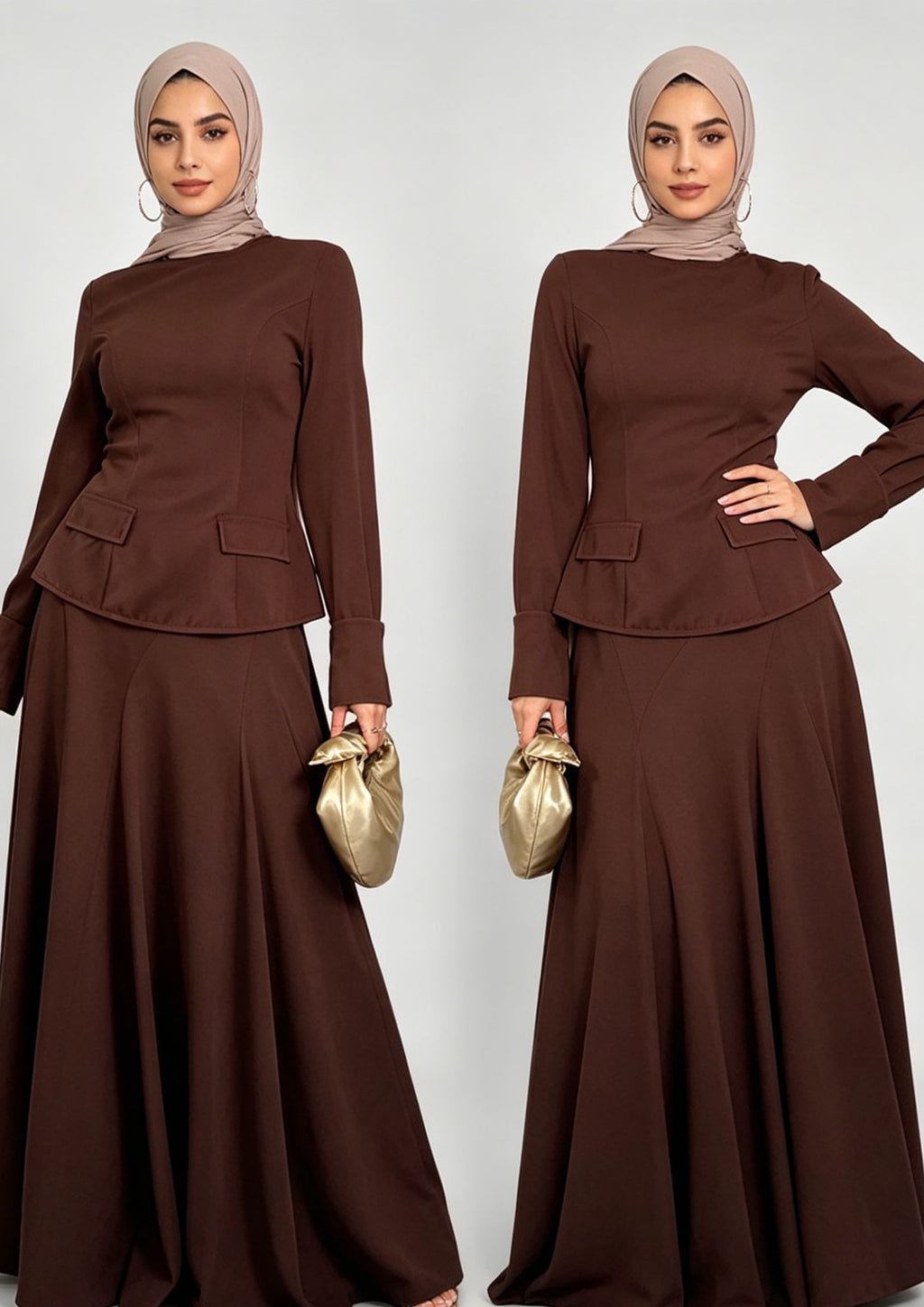 Zaynab 2 Pcs Set Muslim Women Dress Abaya ZCA011