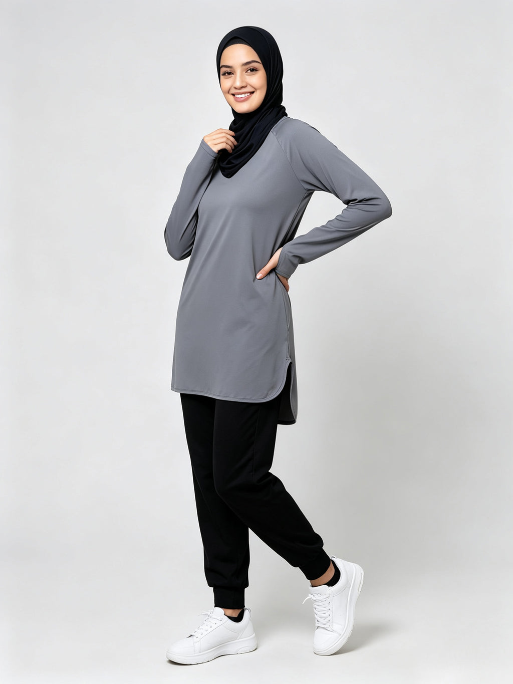 Zaynab Collection Modest Hooded Long Sleeve Gym Tracksuit Sportswear ZCS019