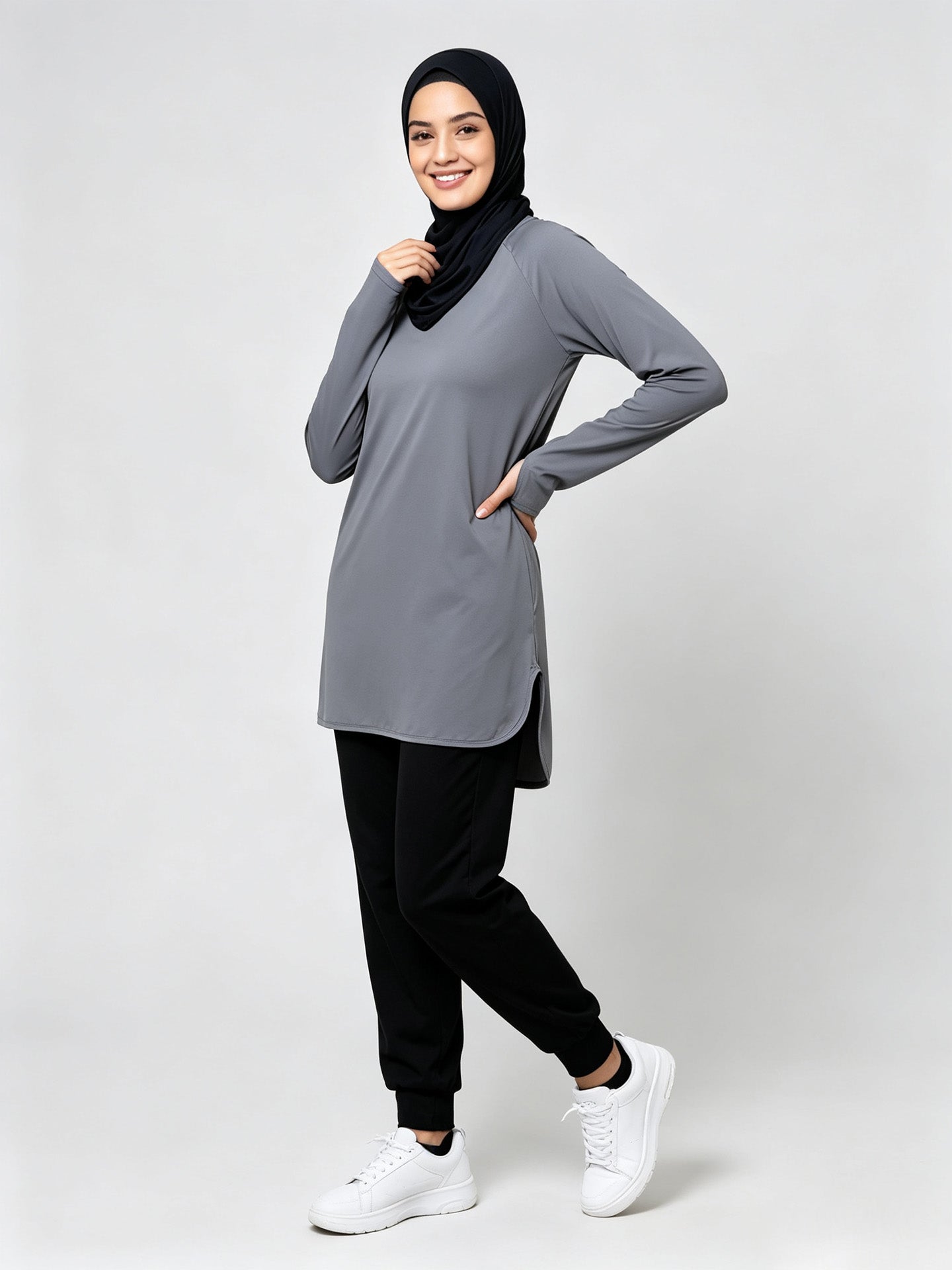 Zaynab Collection Modest Hooded Long Sleeve Gym Tracksuit Sportswear ZCS019