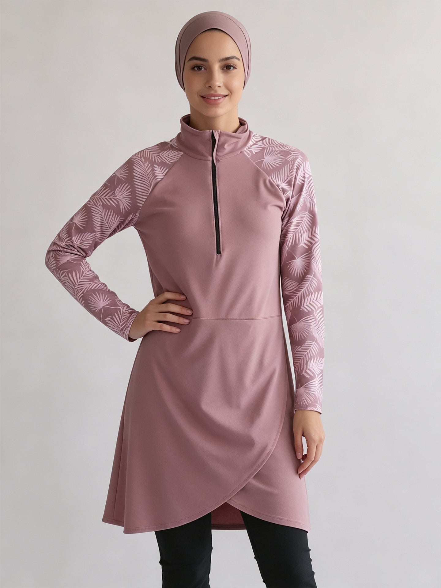 Zaynab Collection Stretchy Fabric Modest Islamic Beachwear Set Burkini ZCBO22