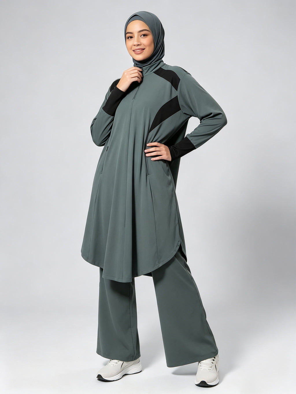 Zaynab Collection Modest Islamic Sportswear Loose Fit Full Women's Gym OutfitZCS017