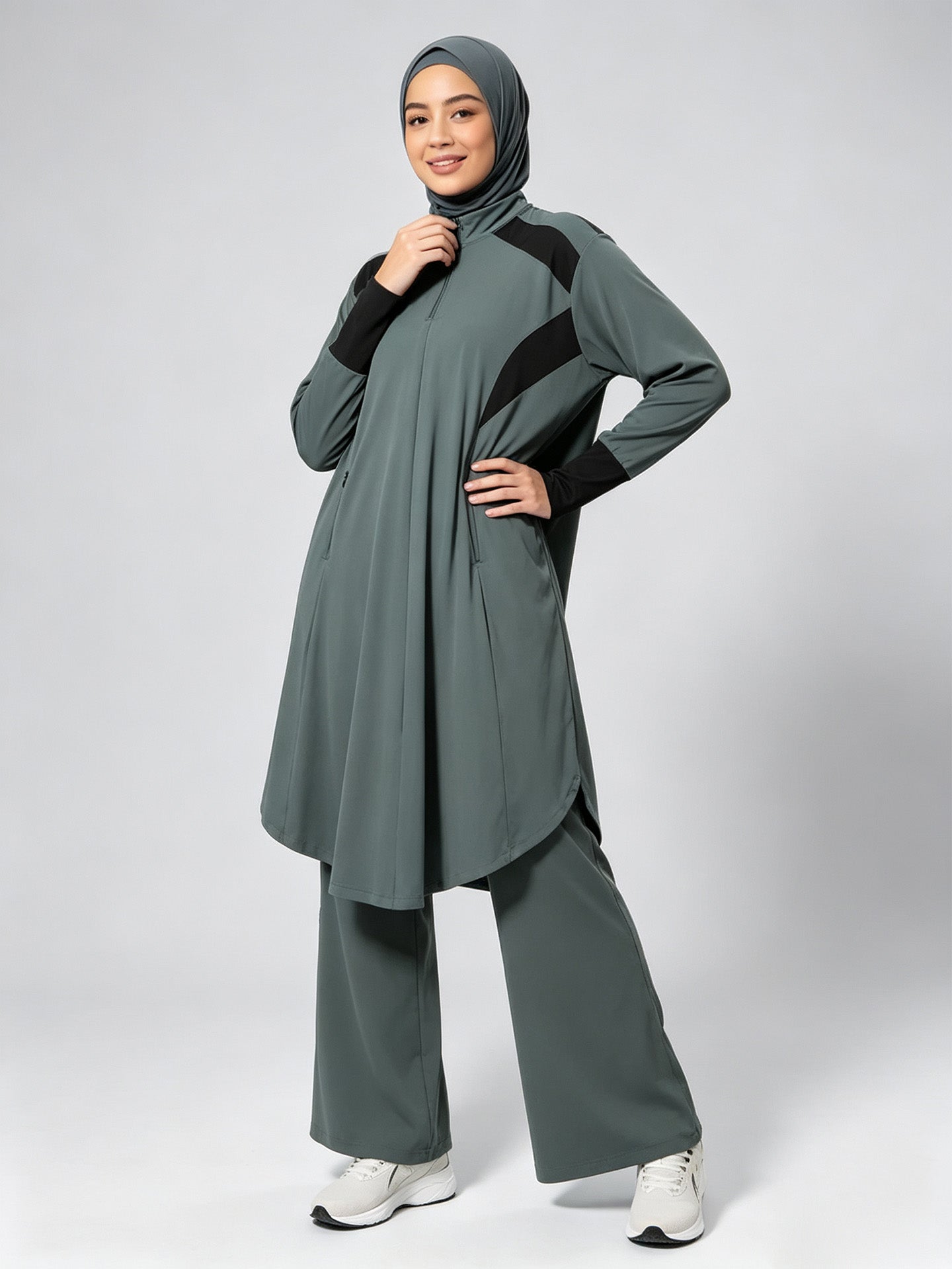 Zaynab Collection Modest Islamic Sportswear Loose Fit Full Women's Gym OutfitZCS017
