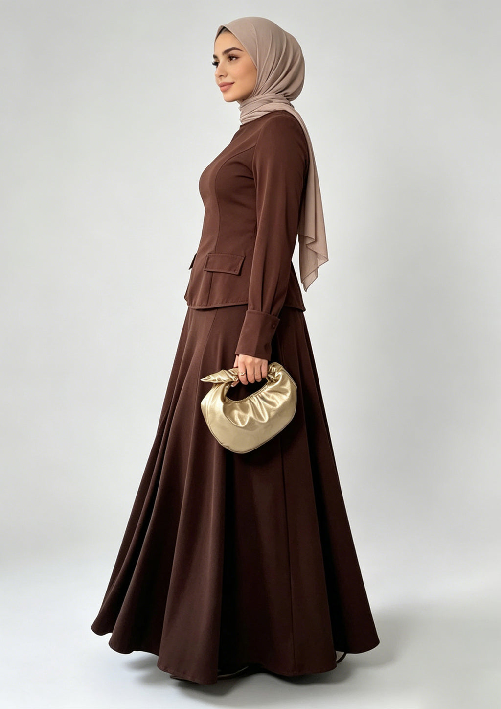 Zaynab 2 Pcs Set Muslim Women Dress Abaya ZCA011