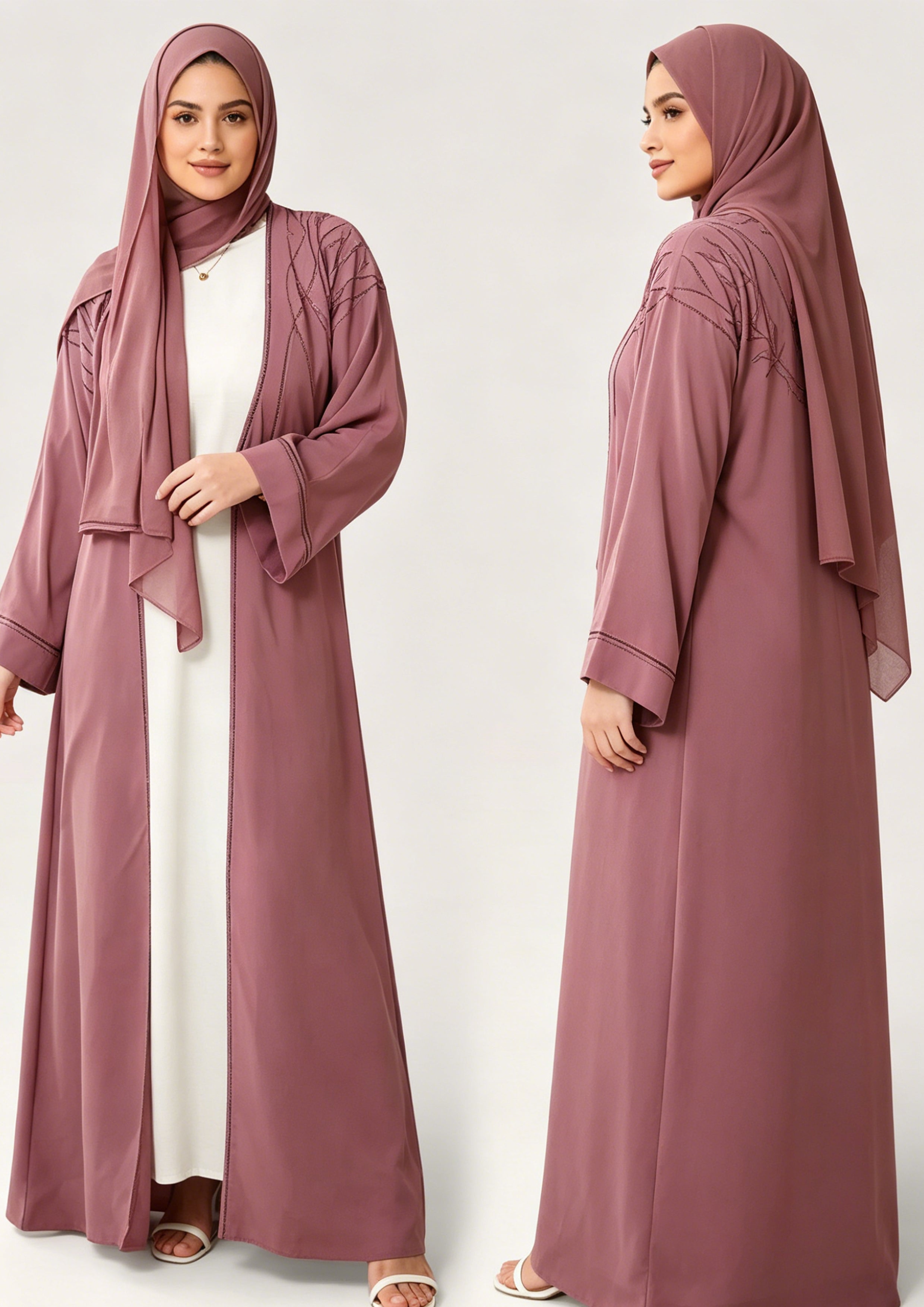 Zaynab Muslim Dress Islamic Clothing Lady Elegant Long Sleeve Abaya ZCA009