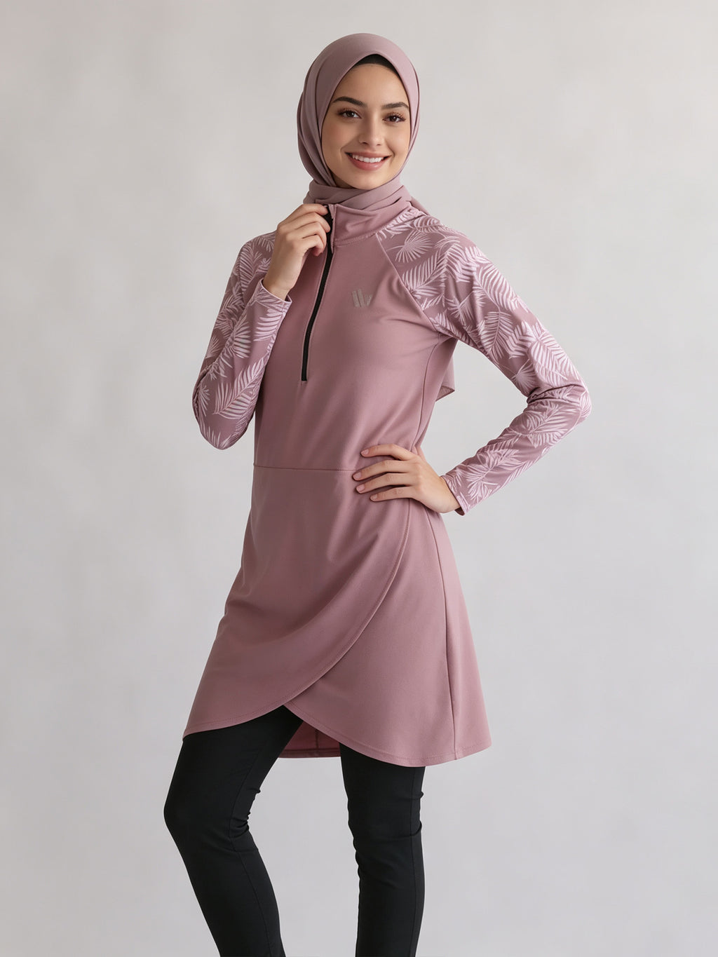 Zaynab Collection Stretchy Fabric Modest Islamic Beachwear Set Burkini ZCBO22