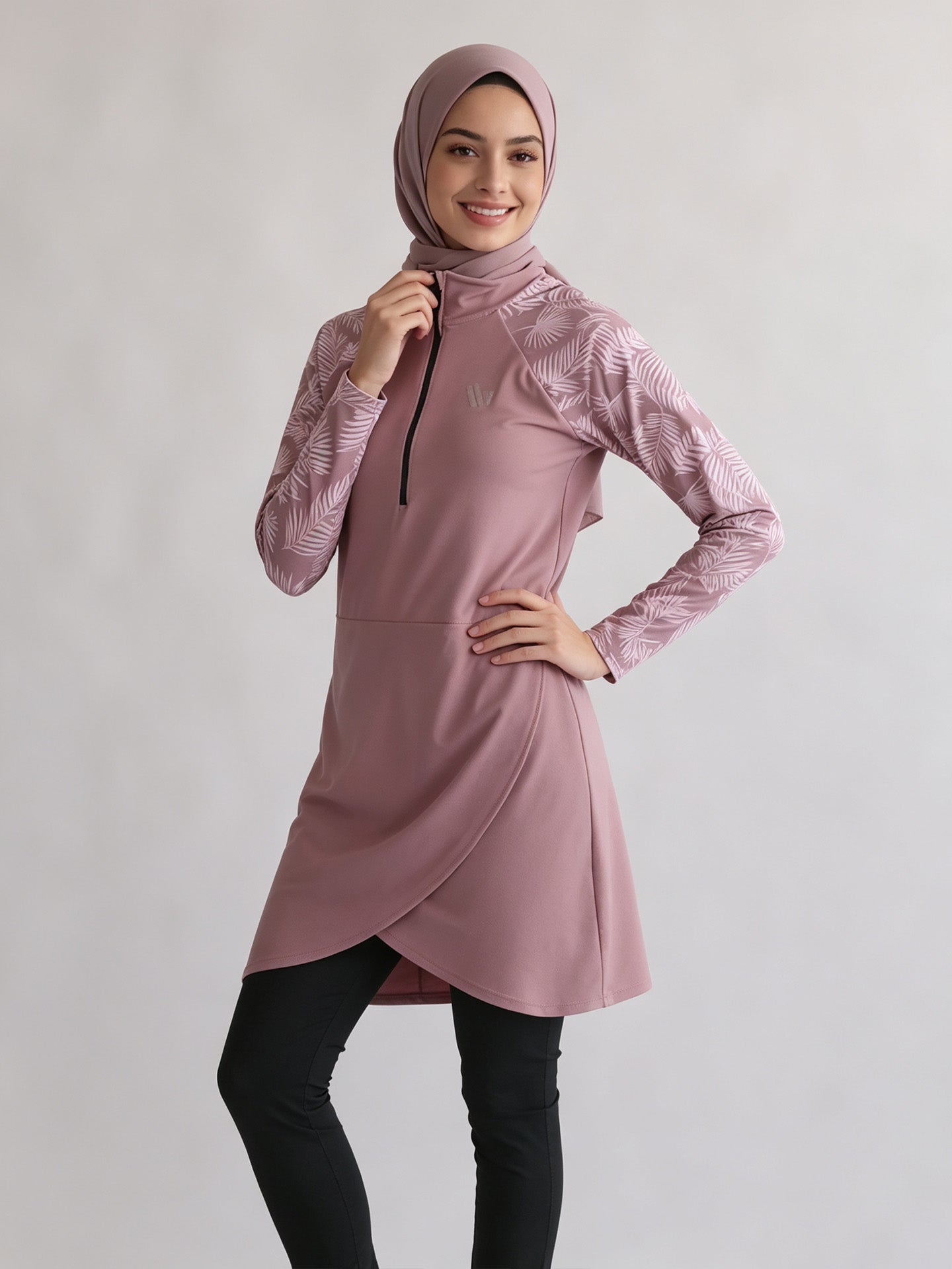 Zaynab Collection Stretchy Fabric Modest Islamic Beachwear Set Burkini ZCBO22