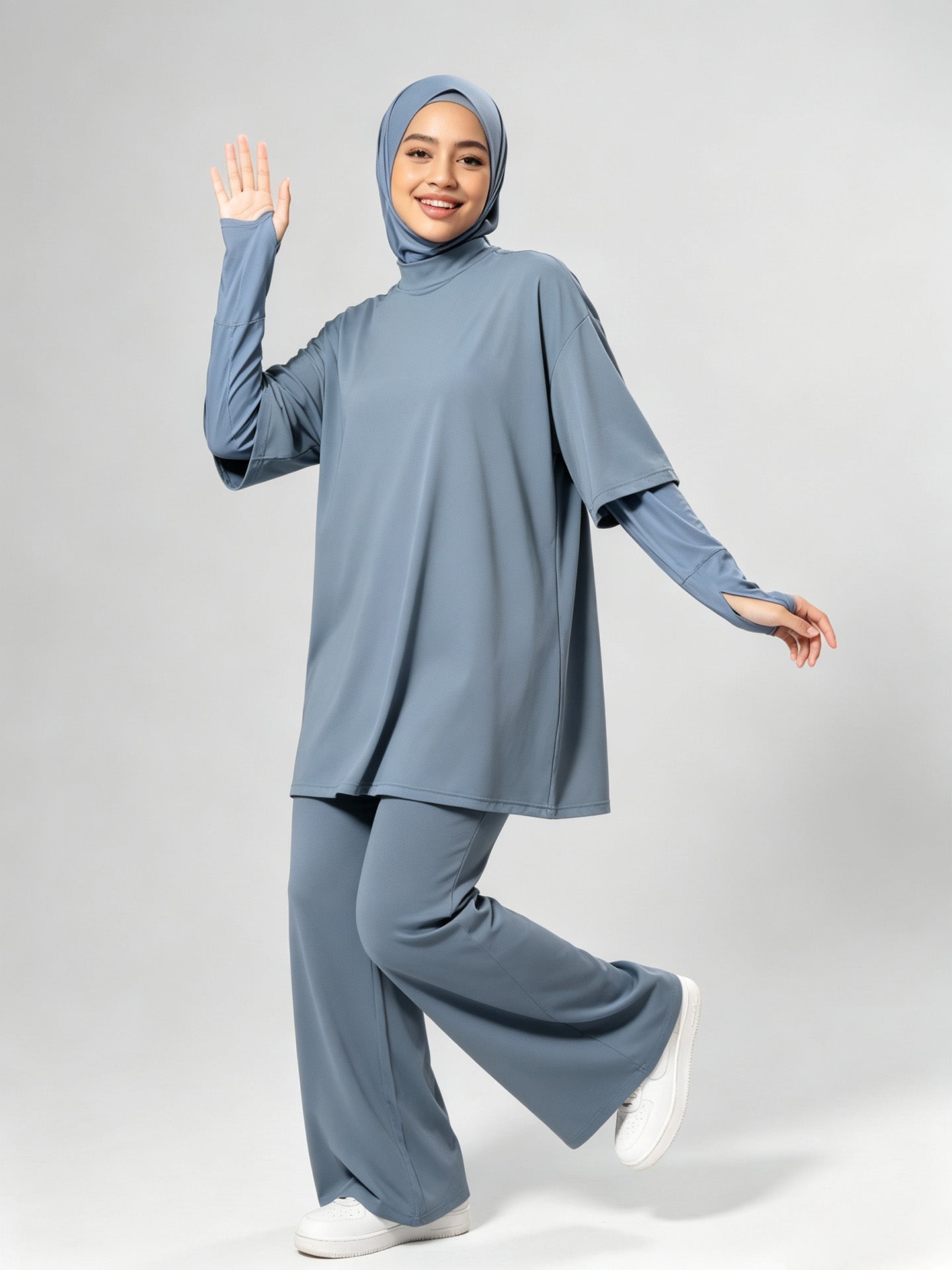 Zaynab Collection Muslim Women Stretchy Full Coverage Exercise Set Sportswear ZCS020