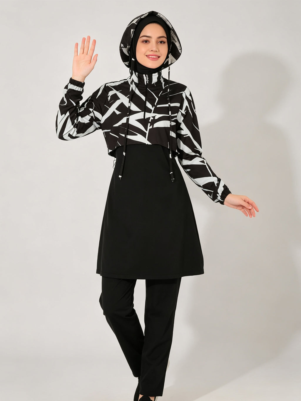 Zaynab Collection New Arrival Custom Printed Wholesale Modest Full Coverage Burkini ZCB030