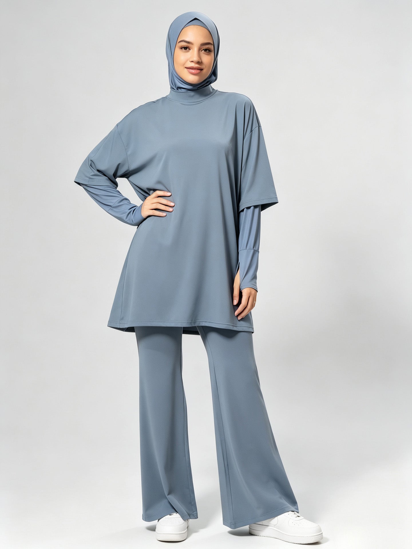 Zaynab Collection Muslim Women Stretchy Full Coverage Exercise Set Sportswear ZCS020