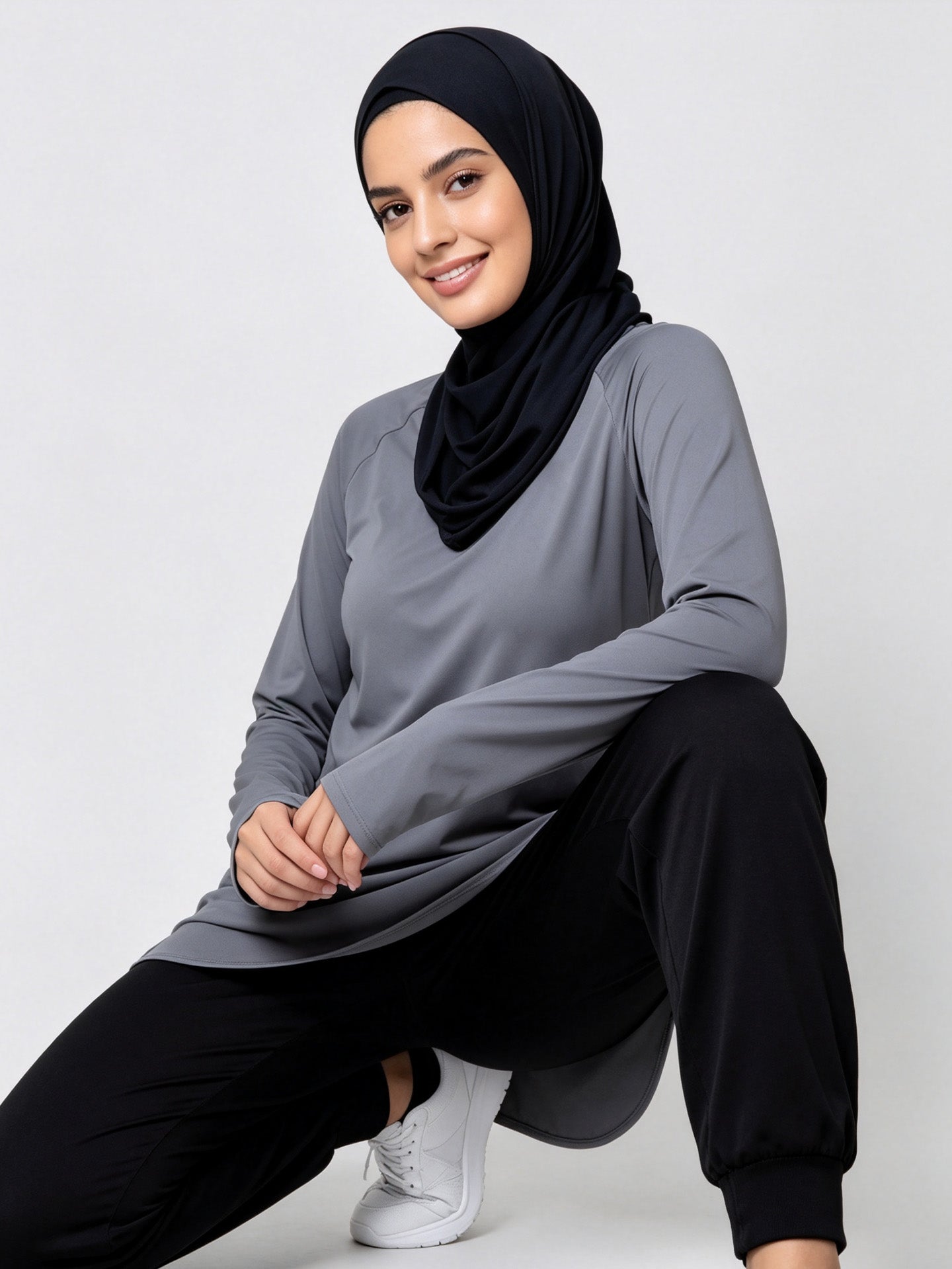 Zaynab Collection Modest Hooded Long Sleeve Gym Tracksuit Sportswear ZCS019