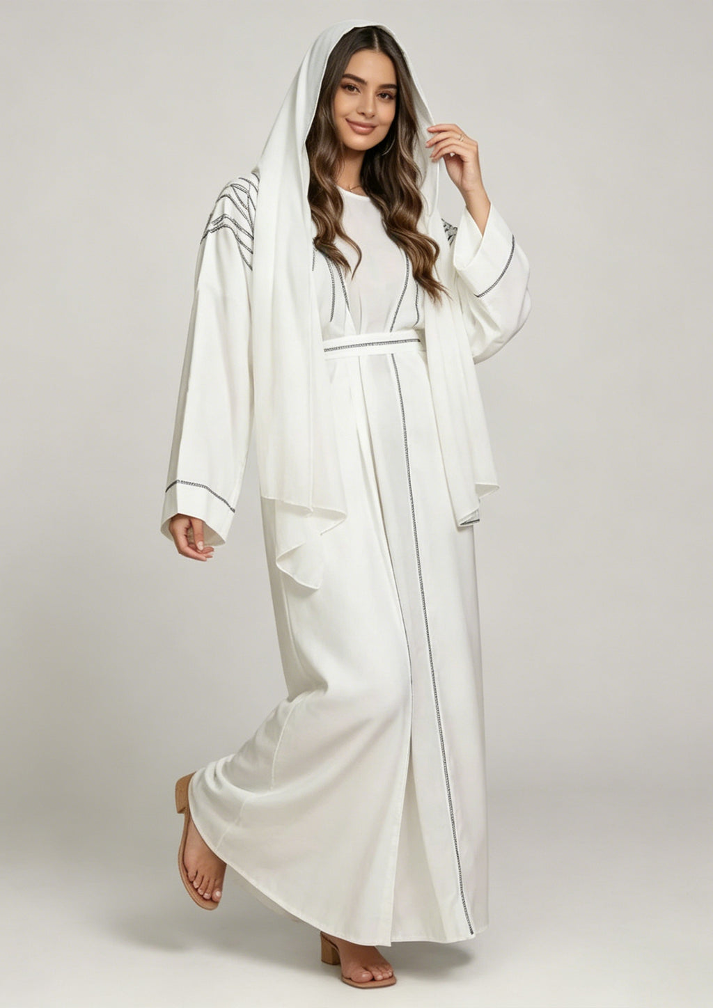 Zaynab Muslim Dress Islamic Clothing Lady Elegant Long Sleeve Abaya ZCA009