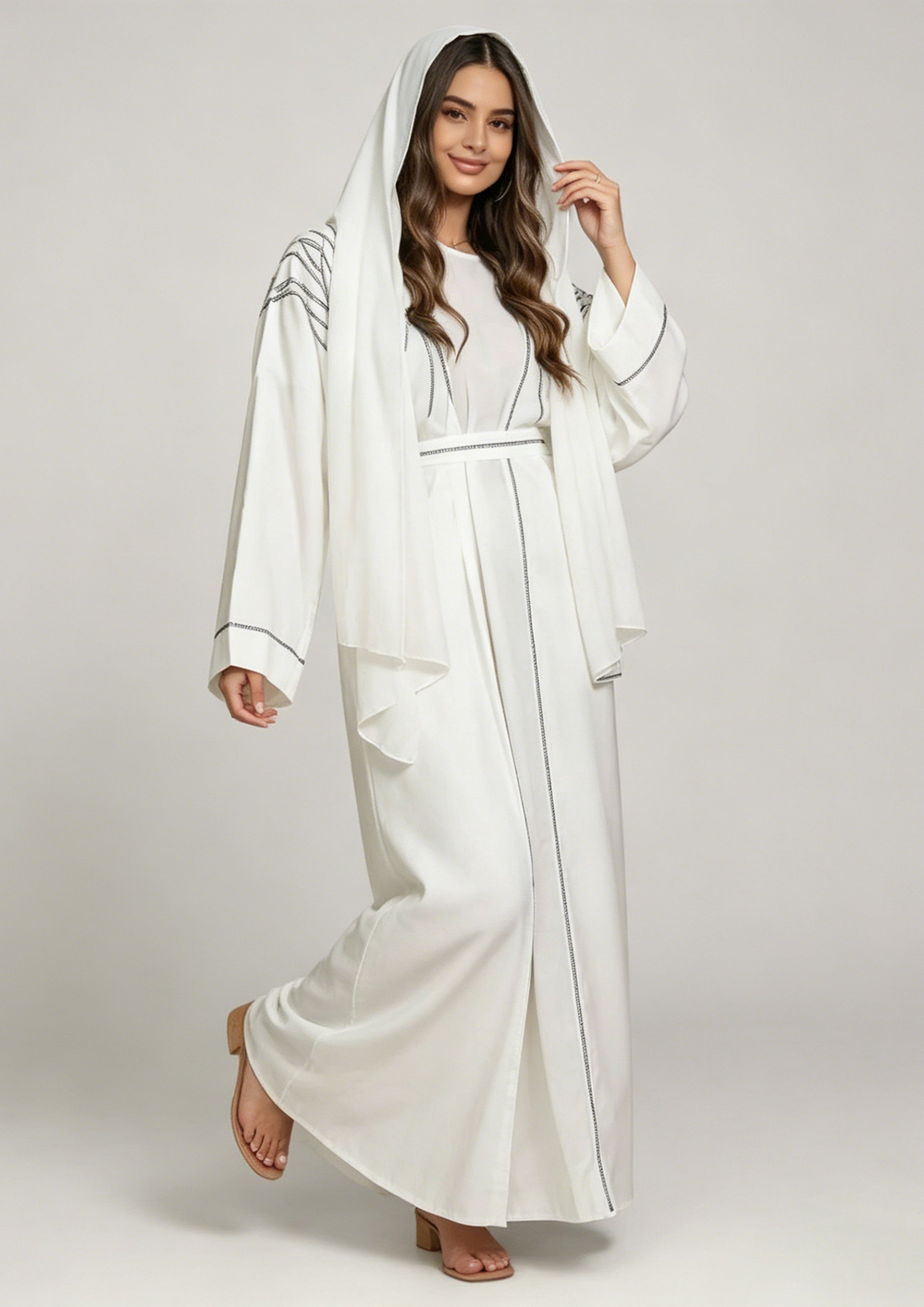 Zaynab Muslim Dress Islamic Clothing Lady Elegant Long Sleeve Abaya ZCA009