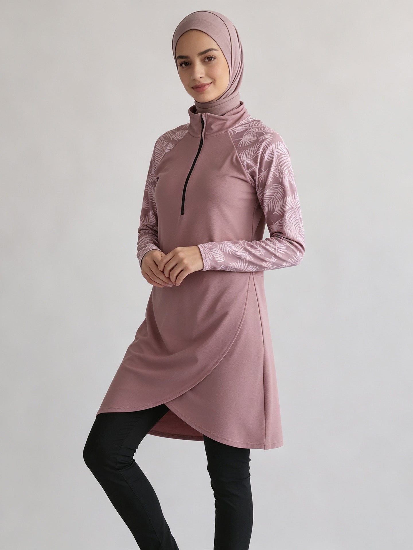 Zaynab Collection Stretchy Fabric Modest Islamic Beachwear Set Burkini ZCBO22