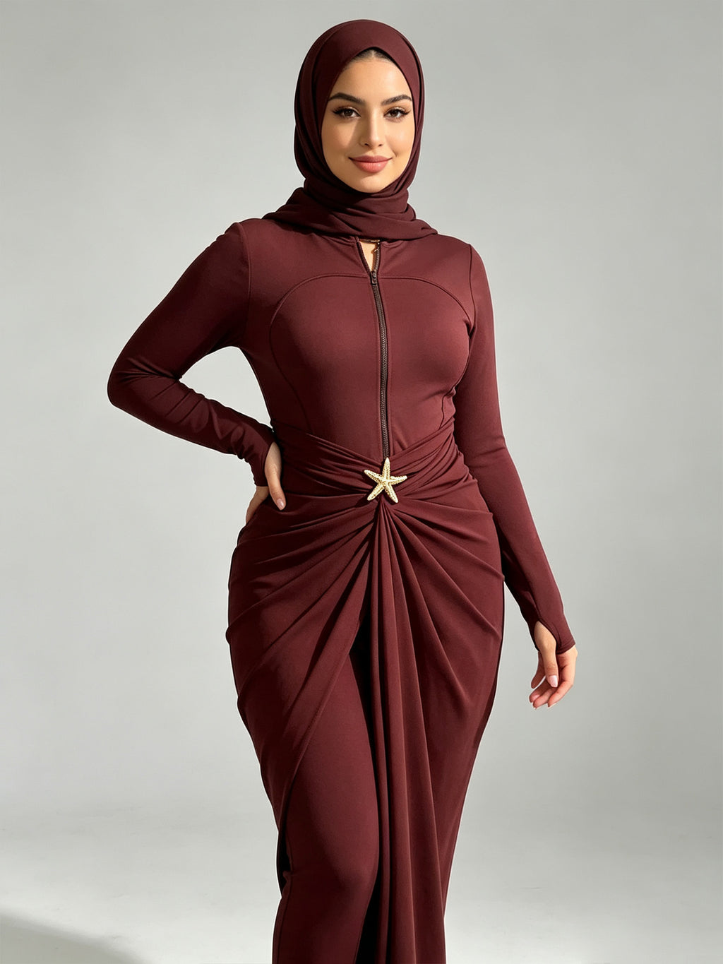 Zaynab Collection High Waist Modest Islamic Swimming Wear Set Burkini ZCB024