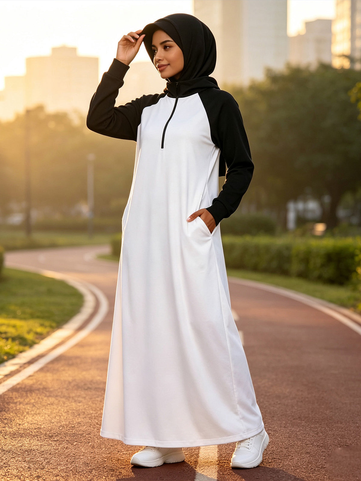 Zaynab Sport Tunic Loose Wide Leg Pants Breathable Hot Summer Gym Muslim Sportswear ZCS033