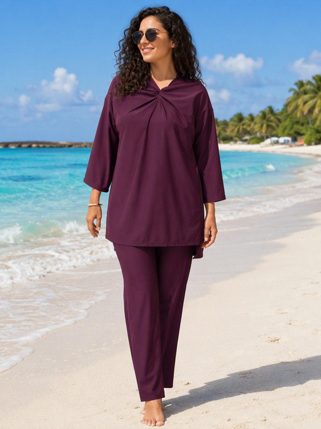 Zaynab Islamic Full Body Modest Swimwear Women Sun Protection Long Sleeve Muslim  Burkini ZCB045