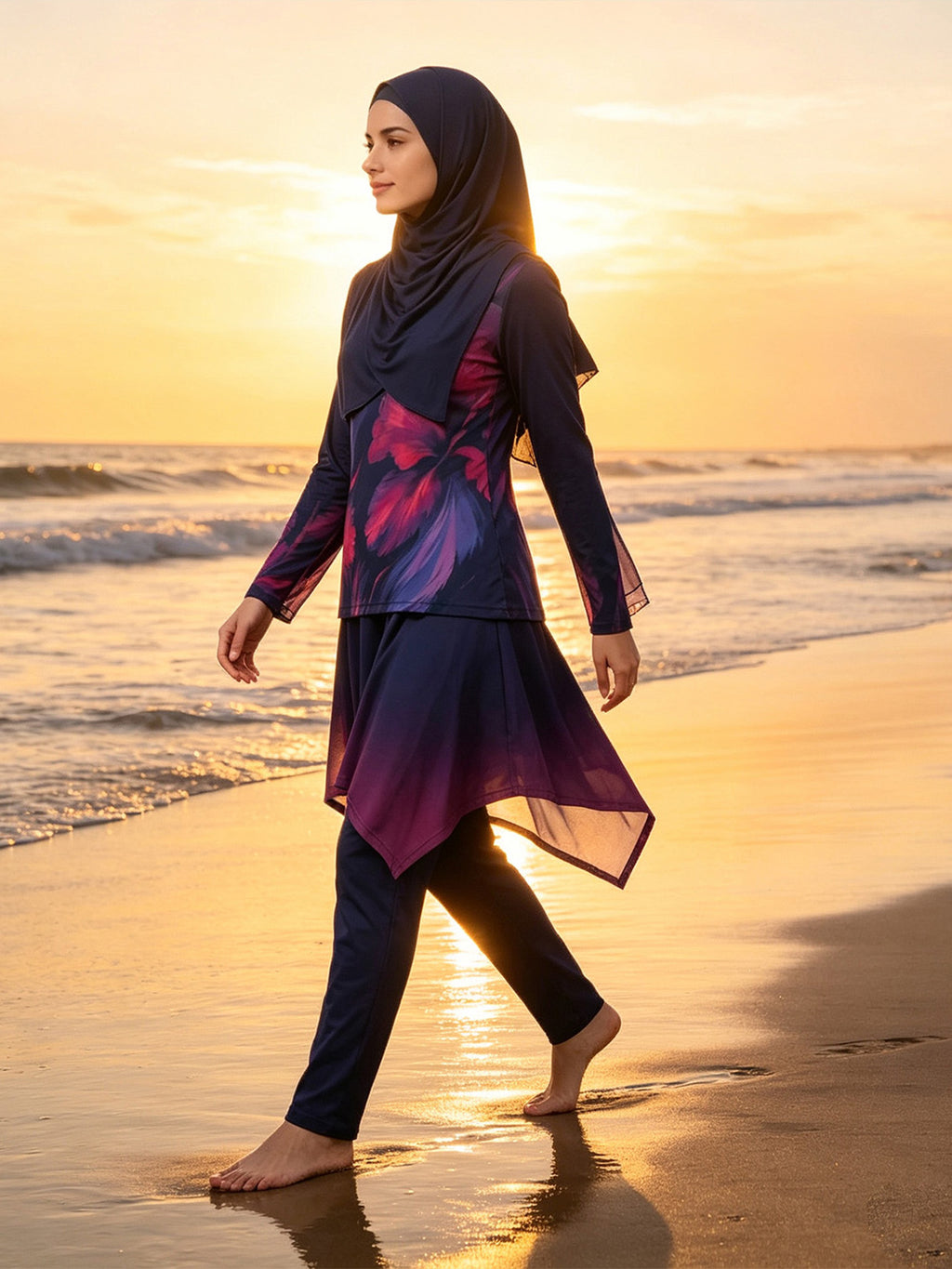 Zaynab Modest Full Cover Islamic Swimwear Long Sleeve   Quick Dry Muslim Women Beach Sport burkini ZCB031