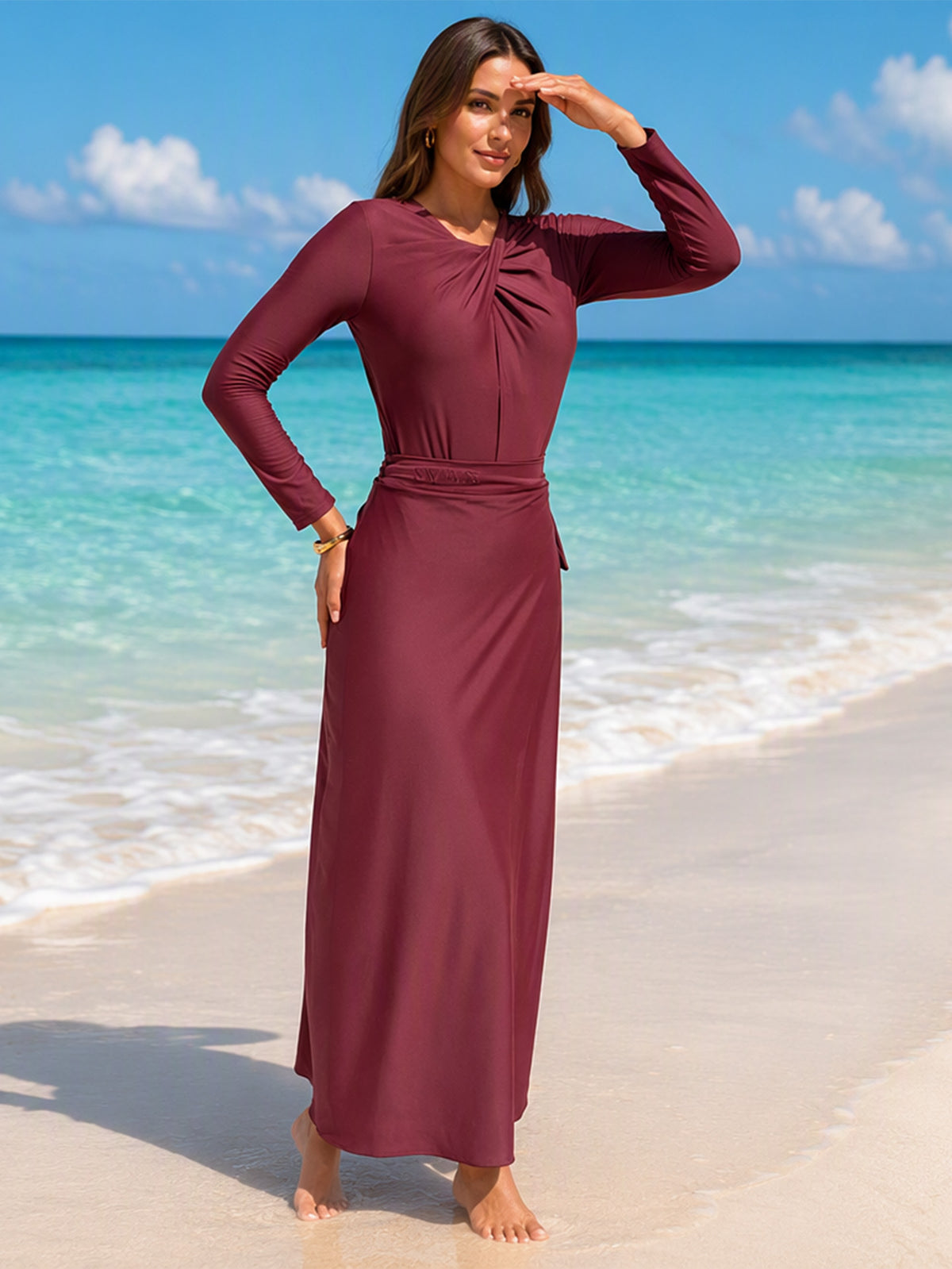 Zaynab Conservative Full Cover Muslim Swimsuit Women Islamic Modest Bathing Suit Quick Burkini ZCB043