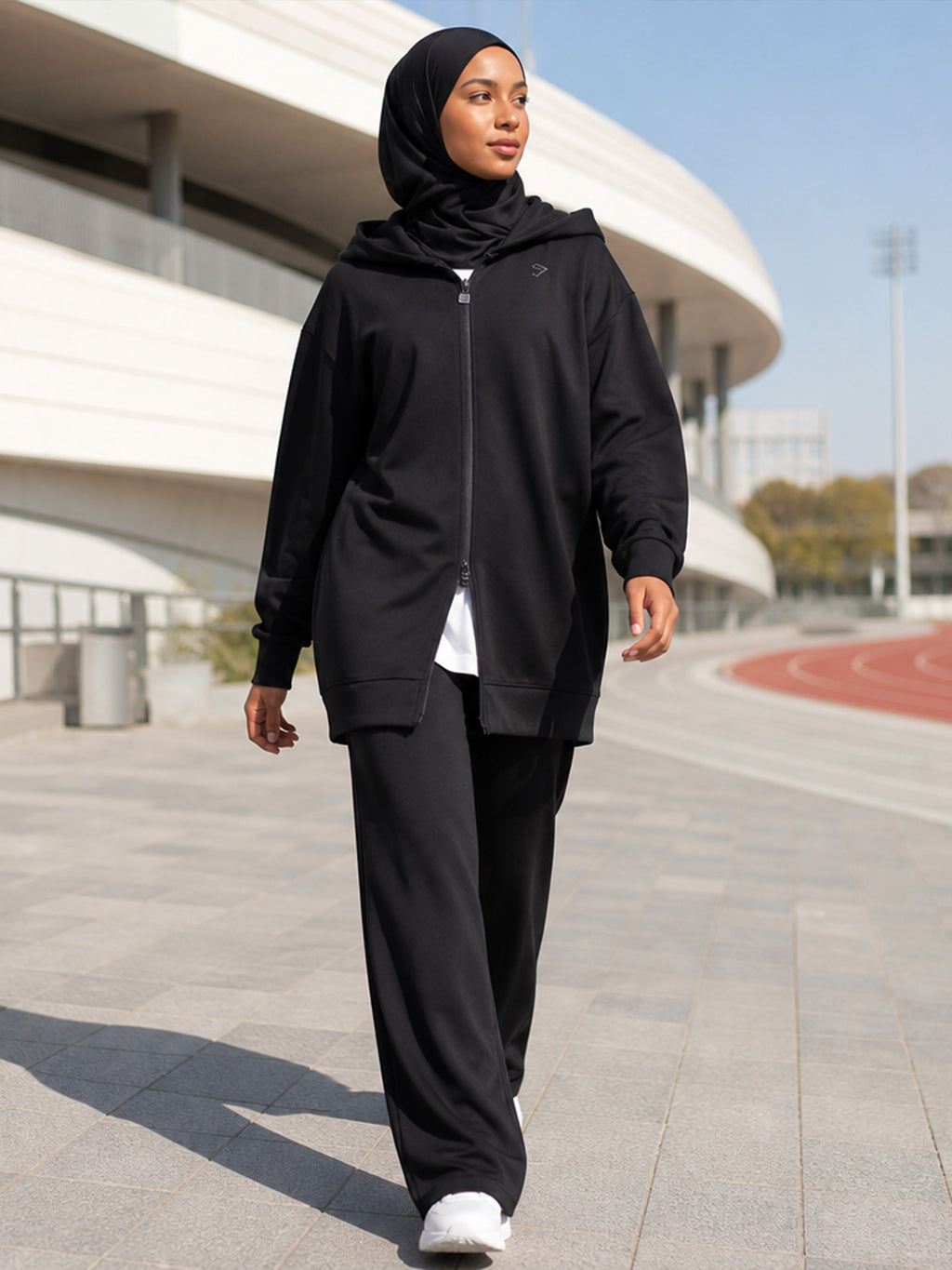 Zaynab High Elastic Modest Muslim Activewear Women Full Coverage Islamic Gym Suit Sportswear ZCS038