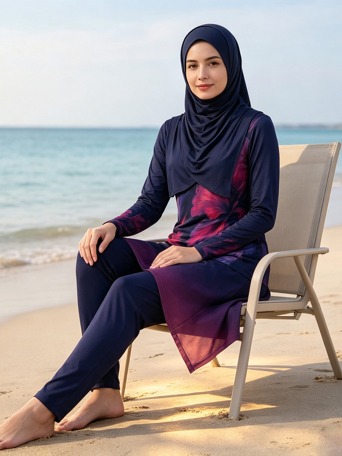 Zaynab Modest Full Cover Islamic Swimwear Long Sleeve   Quick Dry Muslim Women Beach Sport burkini ZCB031