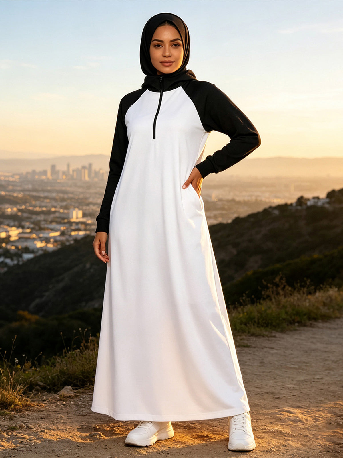 Zaynab Sport Tunic Loose Wide Leg Pants Breathable Hot Summer Gym Muslim Sportswear ZCS033