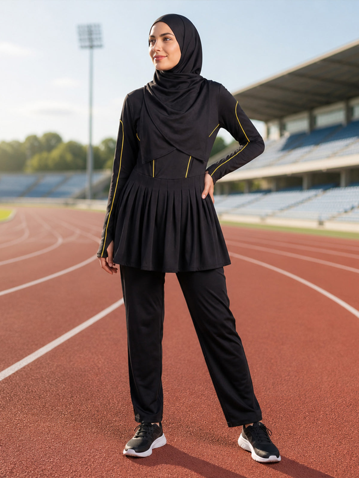 Zaynab  Islamic Athletic Suit Anti-static Soft Fabric Muslim Sportswear ZCB030