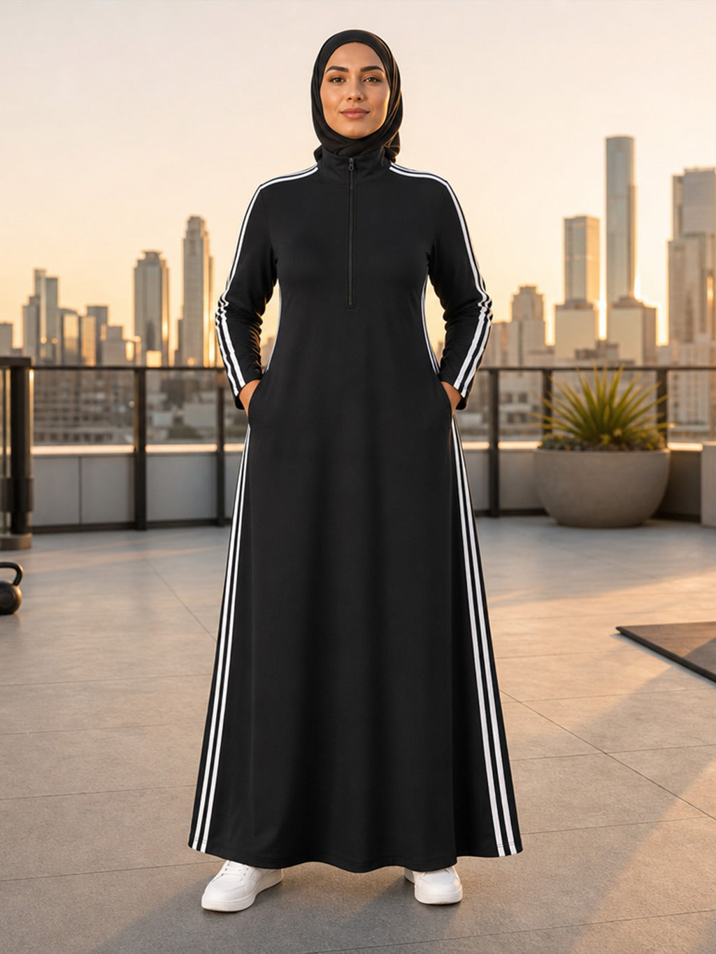 Zaynab  Muslimah Fitness Outfit  Anti-wrinkle Travel Exercise Muslim Sportswear ZCS031
