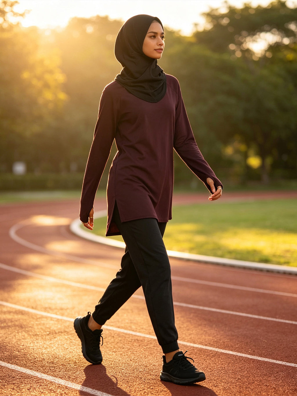 Zaynab  Tracksuit Non-transparent Full Coverage Ramadan Daily Casual Muslim Sportswear ZCS036