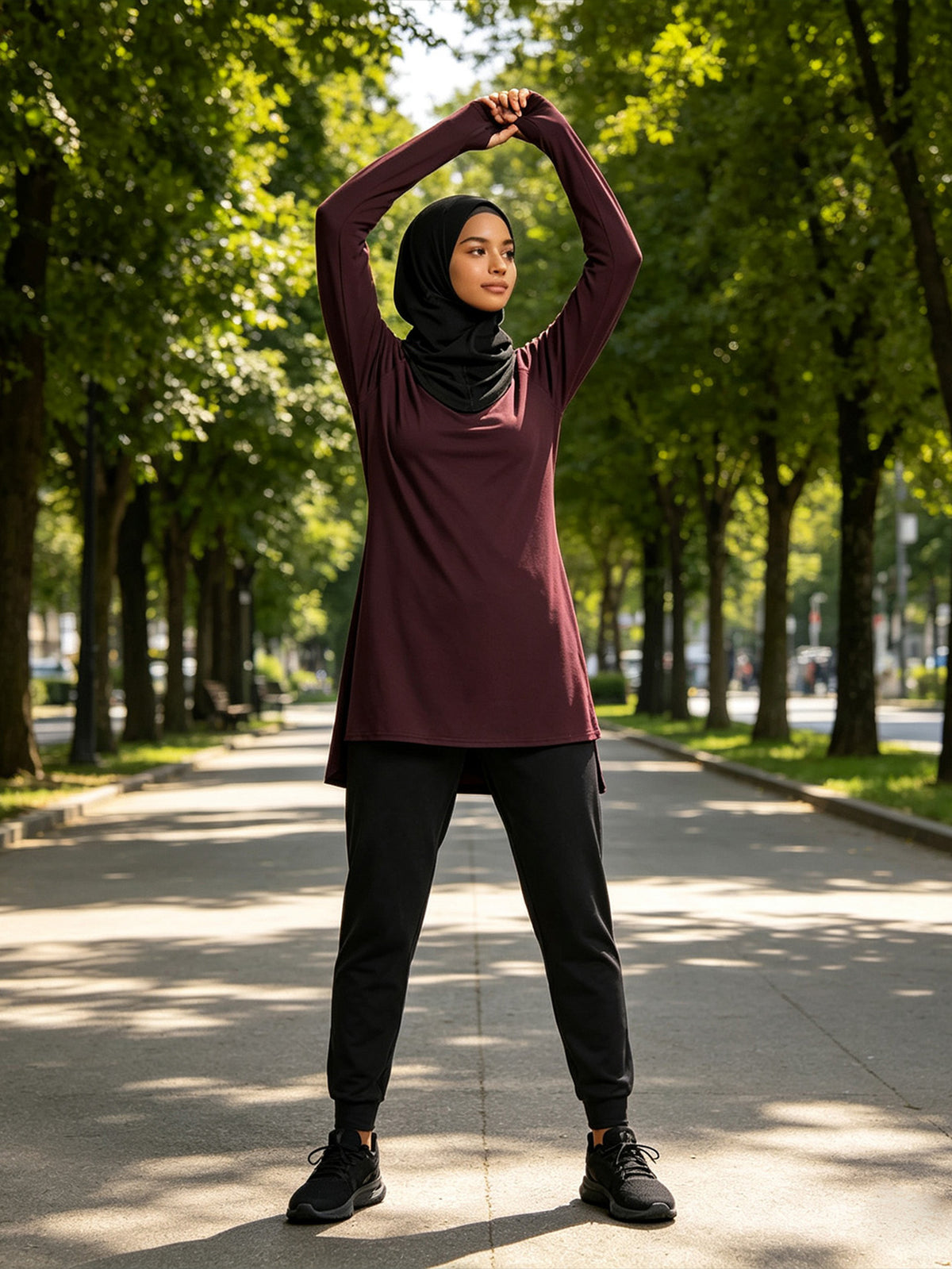 Zaynab  Tracksuit Non-transparent Full Coverage Ramadan Daily Casual Muslim Sportswear ZCS036