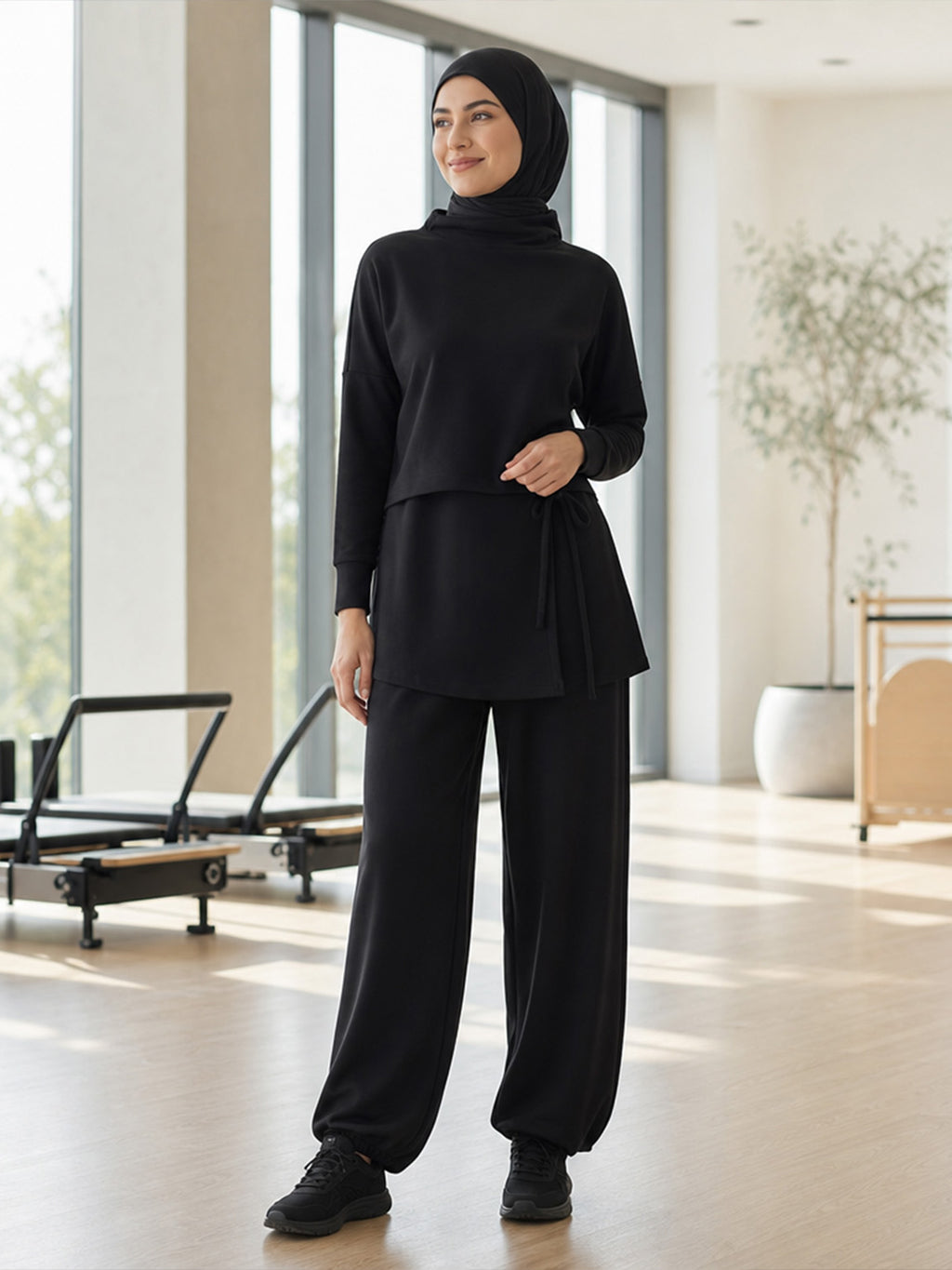 Zaynab  Islamic Workout Outfit Soft No Irritation Fabric Oversized Plus Size Ladies Muslim Sportswear ZCS034