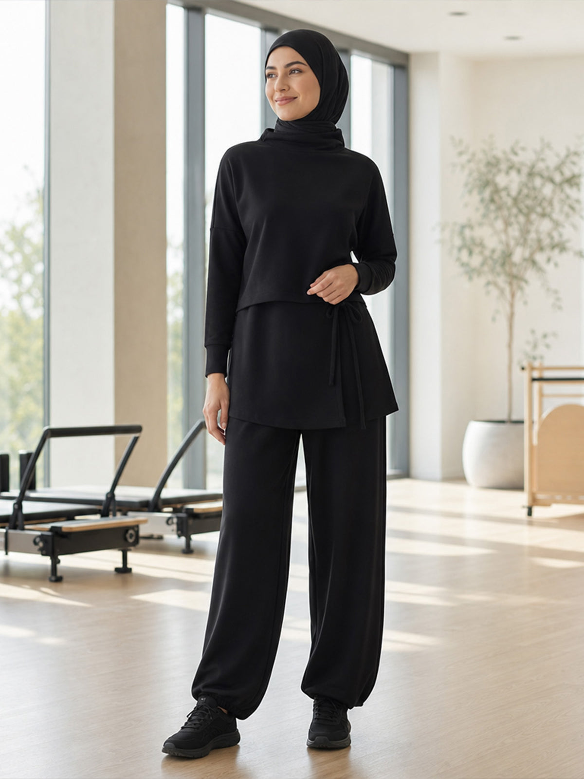 Zaynab  Islamic Workout Outfit Soft No Irritation Fabric Oversized Plus Size Ladies Muslim Sportswear ZCS034