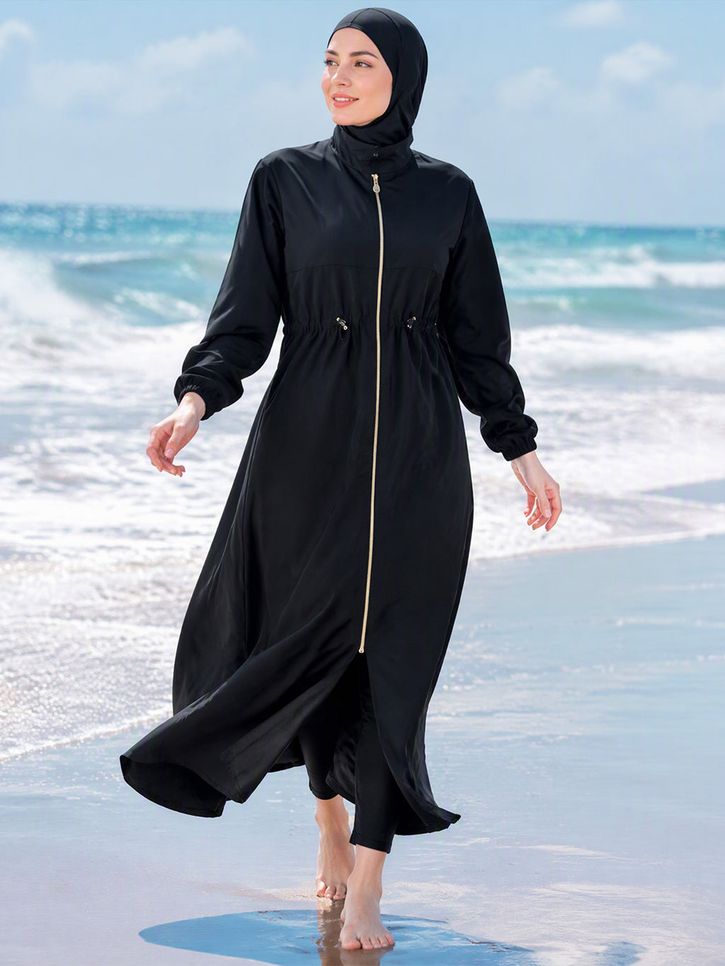 Zaynab Light Stretch Muslim Modest Swimwear Full  Set Anti UV Quick Dry Sport Bathing BurkiniZCB038