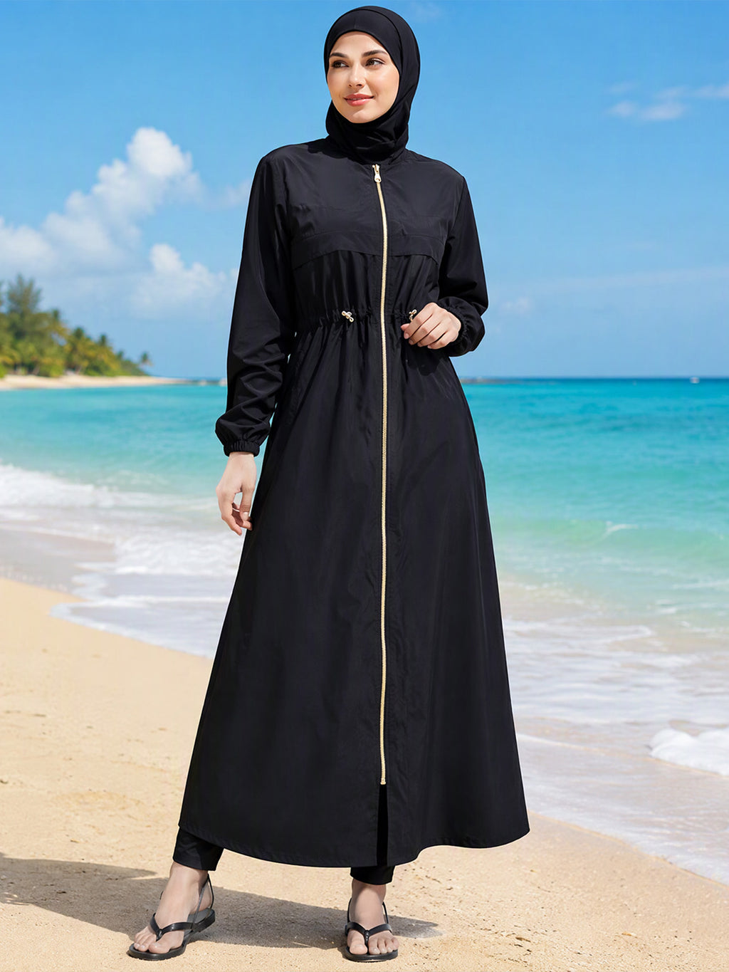 Zaynab Light Stretch Muslim Modest Swimwear Full  Set Anti UV Quick Dry Sport Bathing BurkiniZCB038